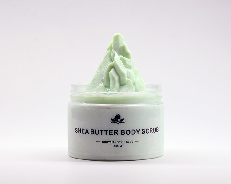 OEM wholesale custom package fruit natural bulk whitening private label organic shea butter body scrub