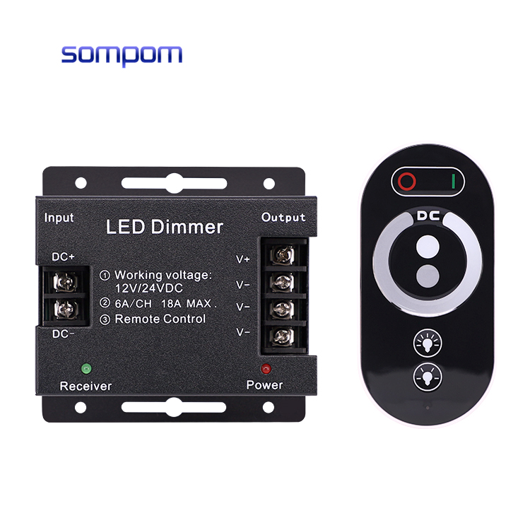 DC12-24V 18A RF сенсорный RGB LED диммер контроллер одного цвета/RGB цвет полный пульт дистанционного управления для Светодиодные полосы света