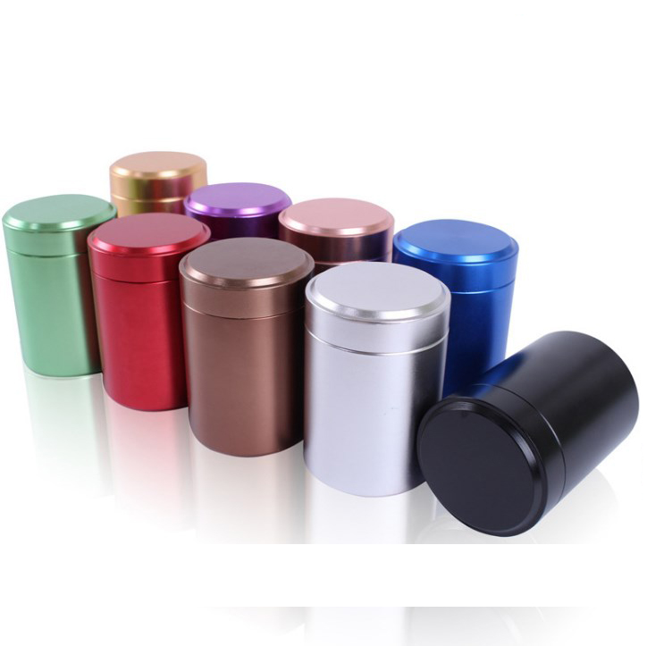 New smell proof weed smoke accessories metal aluminum jar herb stash container