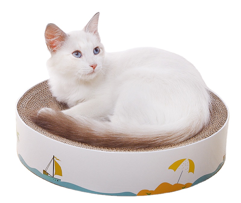 Durable Cat Scratcher for Indoor Cats Cardboard 2 in1 Kitten Scratching Pad & Lounge - Cat Scratch Couch Bed with Modern Design