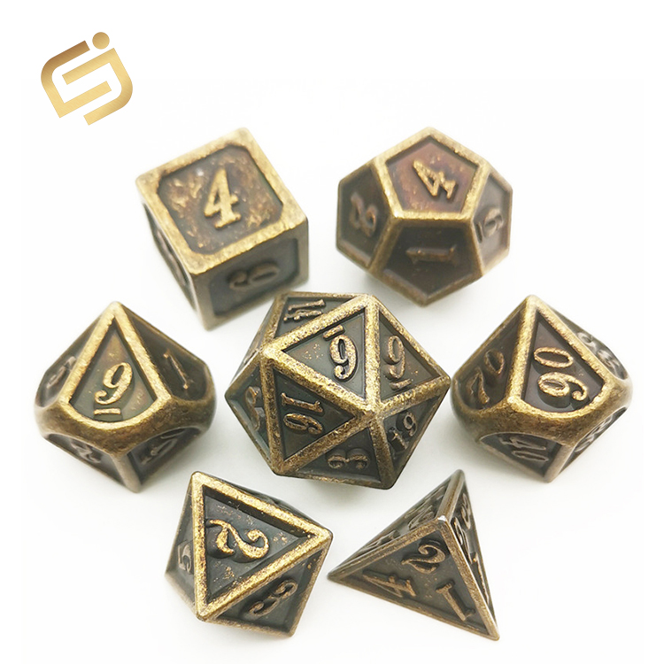 New Design Printed Colored Dices Rpg Dnd Polyhedral Shape Custom Dice For Game