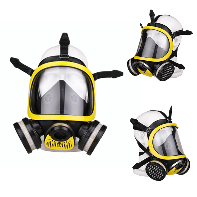 China Manufacturer Military Double Filters Full Face Gas Mask