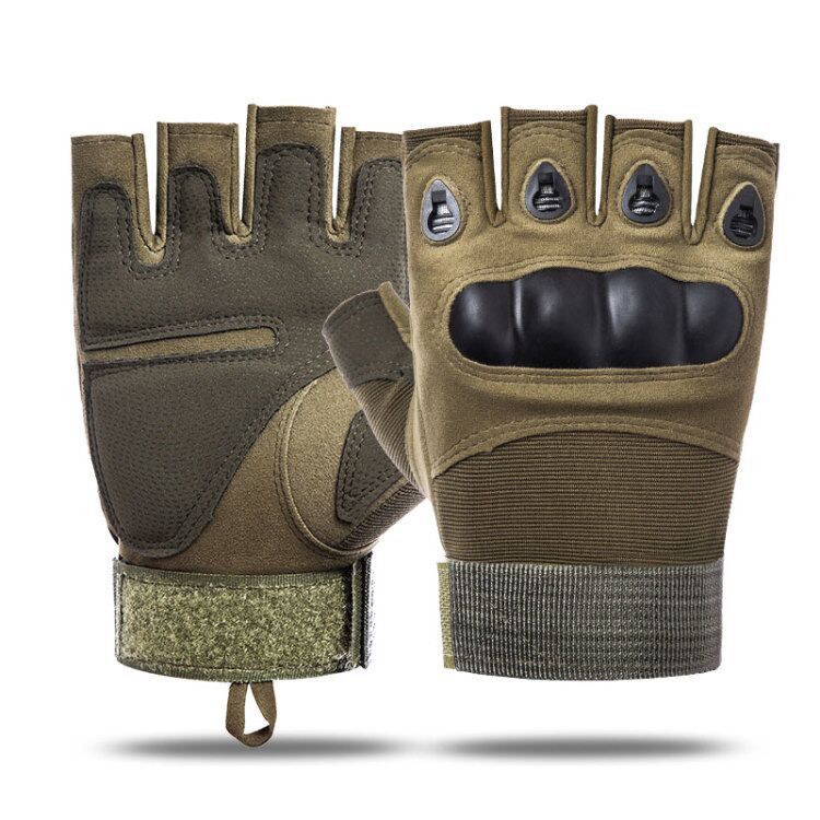 Tactical half-finger gloves men and women outdoor sports mountaineering protection army fans fighting non-slip riding gloves