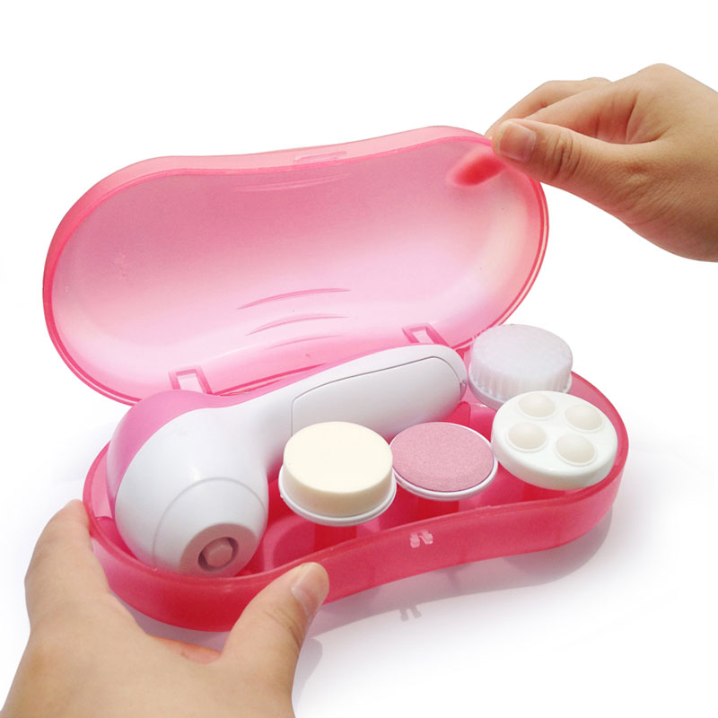 Wholesale Rechargeable Electric Replacement Facial Spin Cleansing Brush Kit with 4 Heads Facial Cleansing Spin Brush Set