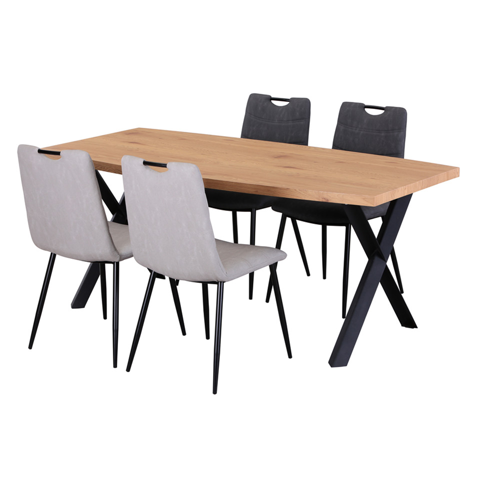 Modern design dining room furniture white matt MDF wooden dining table