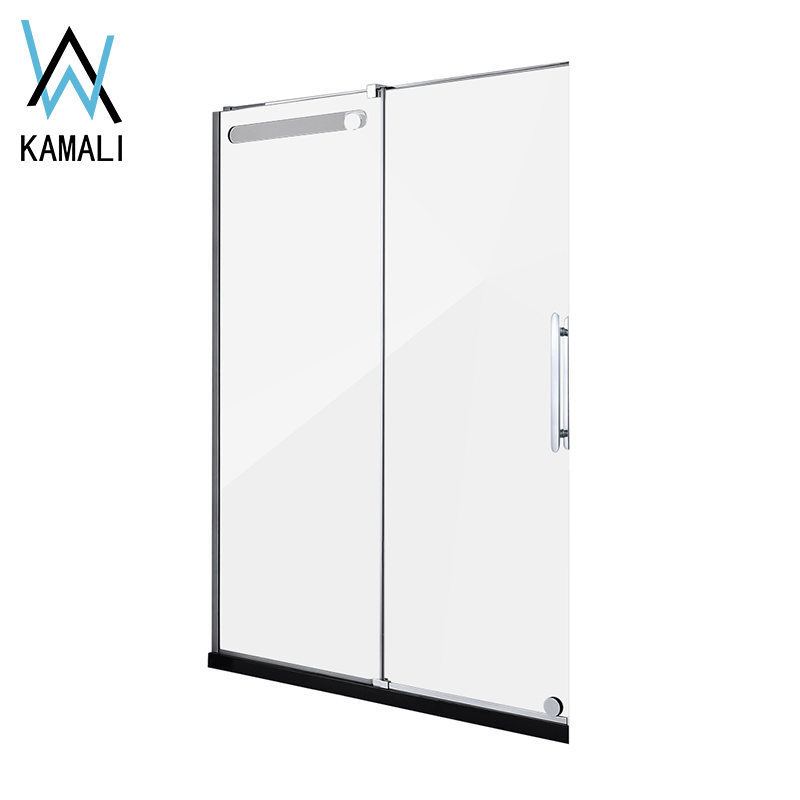 Оптовая продажа, квадратные раздвижные стеклянные двери для душа KAMALI по заводской цене, высококачественные безрамные стеклянные двери для душа