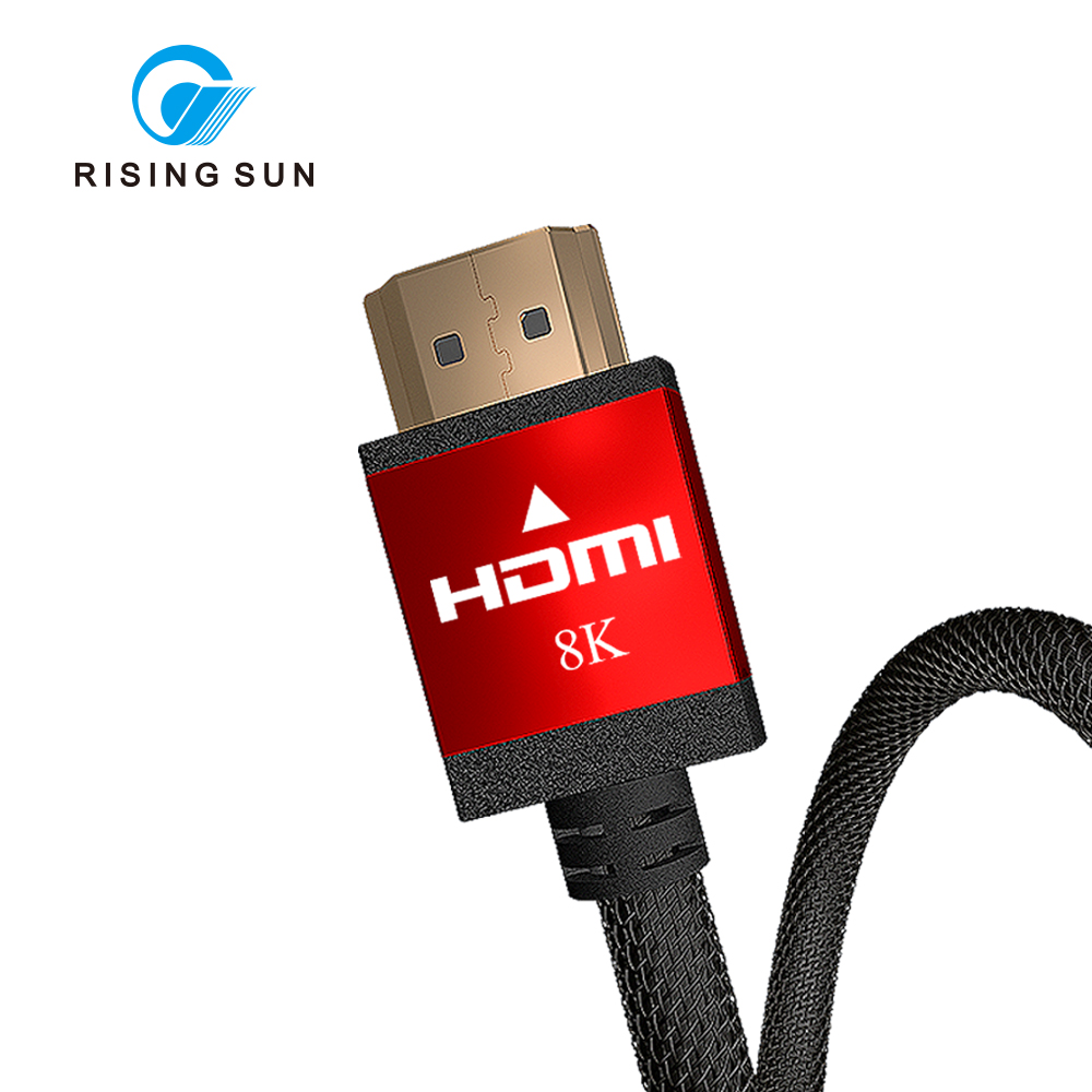 1 м RISING SUN Премиум Ультра высокоскоростной HDMI ЗОЛОТОЙ 8K 60Hz 4K 120Hz 48 Гбит/с 2,1 в HDMI кабель