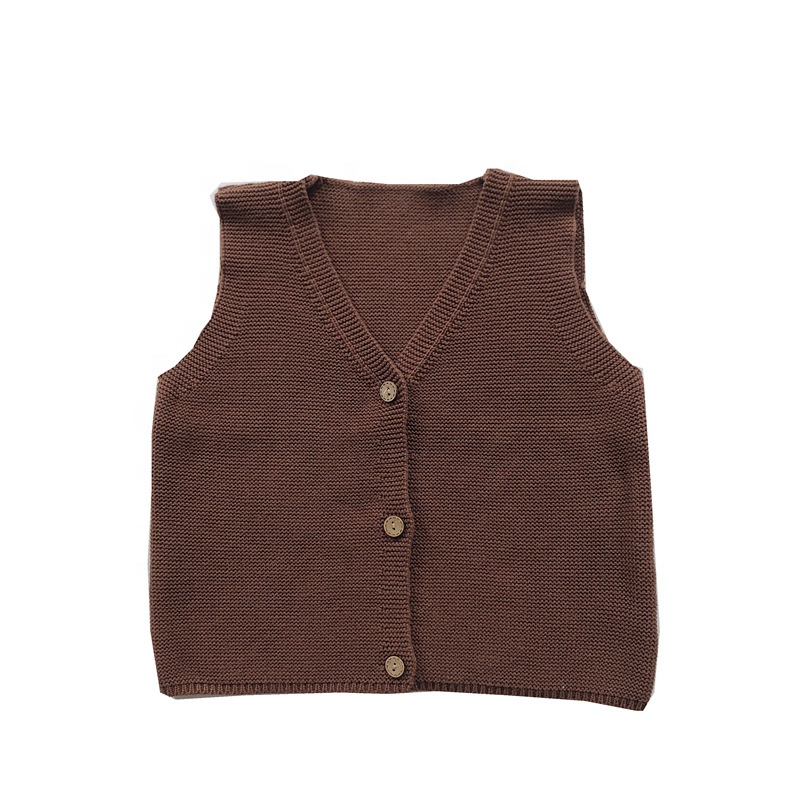 Children's clothing autumn cotton thread knitting vest fashionable style boys and girls winter baby vest