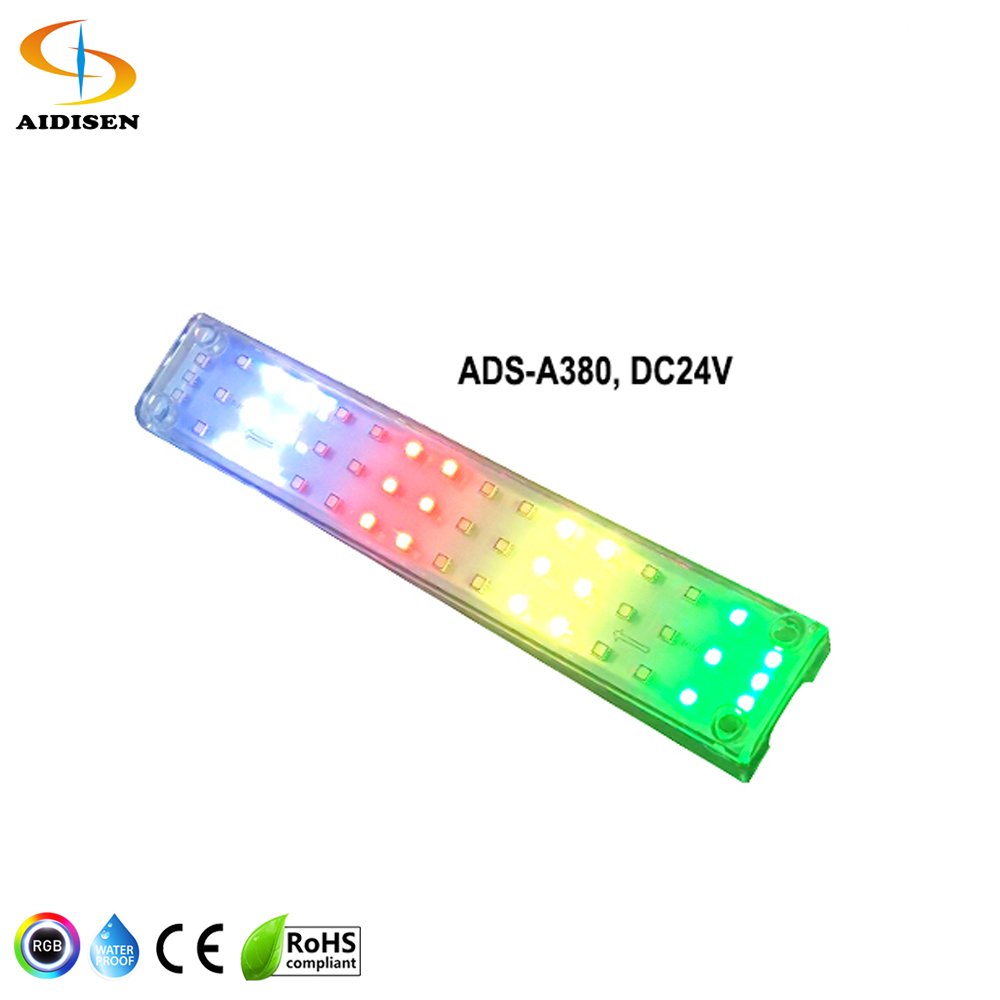 Уличная программируемая rgb лампа aidtian a380 dc24v ip65 uc2903 48 шт. smd 5050 rgb кабошон, меняющие цвет светодиодные лампы