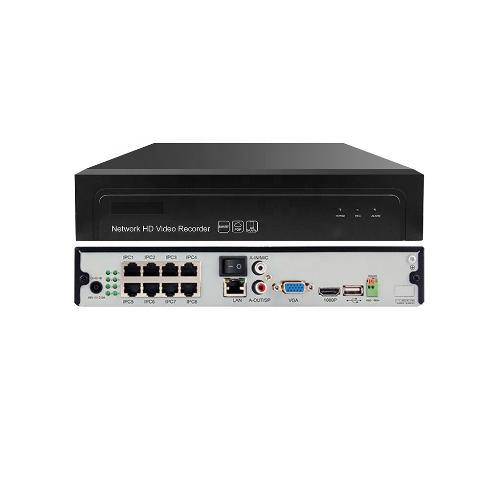H.265 P2P 5MP onvif 8ch 1HDD POE NVR запись в режиме реального времени с интеллигентая (ый) анализ