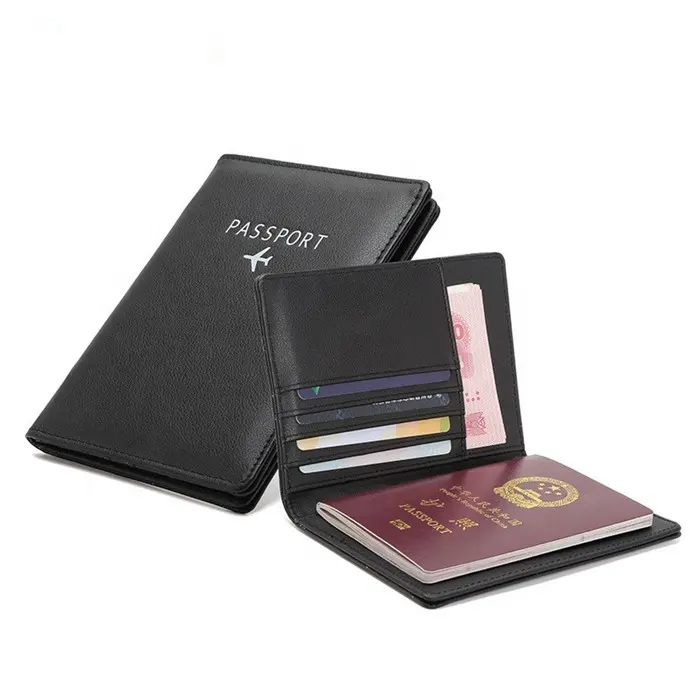 Fashion high quality cheap price PU leather card wallet passport pouch RFID Blocking passport holder cover cards holder