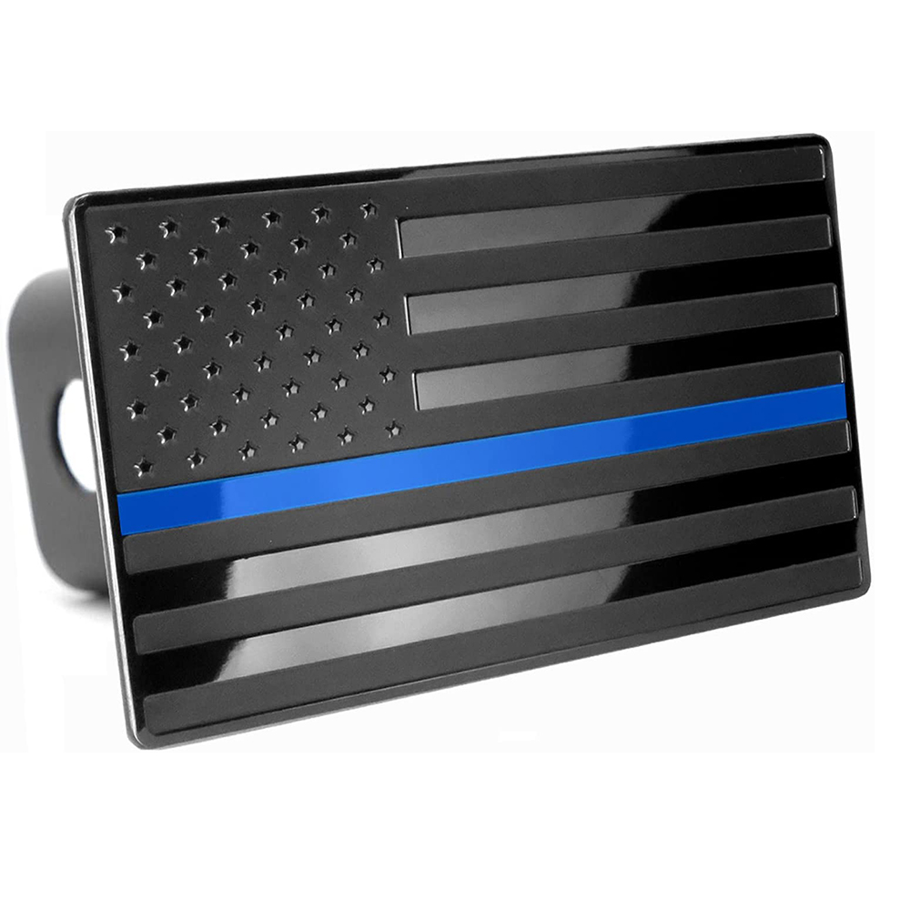 3*5 inch Metal USA Flag Trailer Hitch Cover Fits 2" Receivers