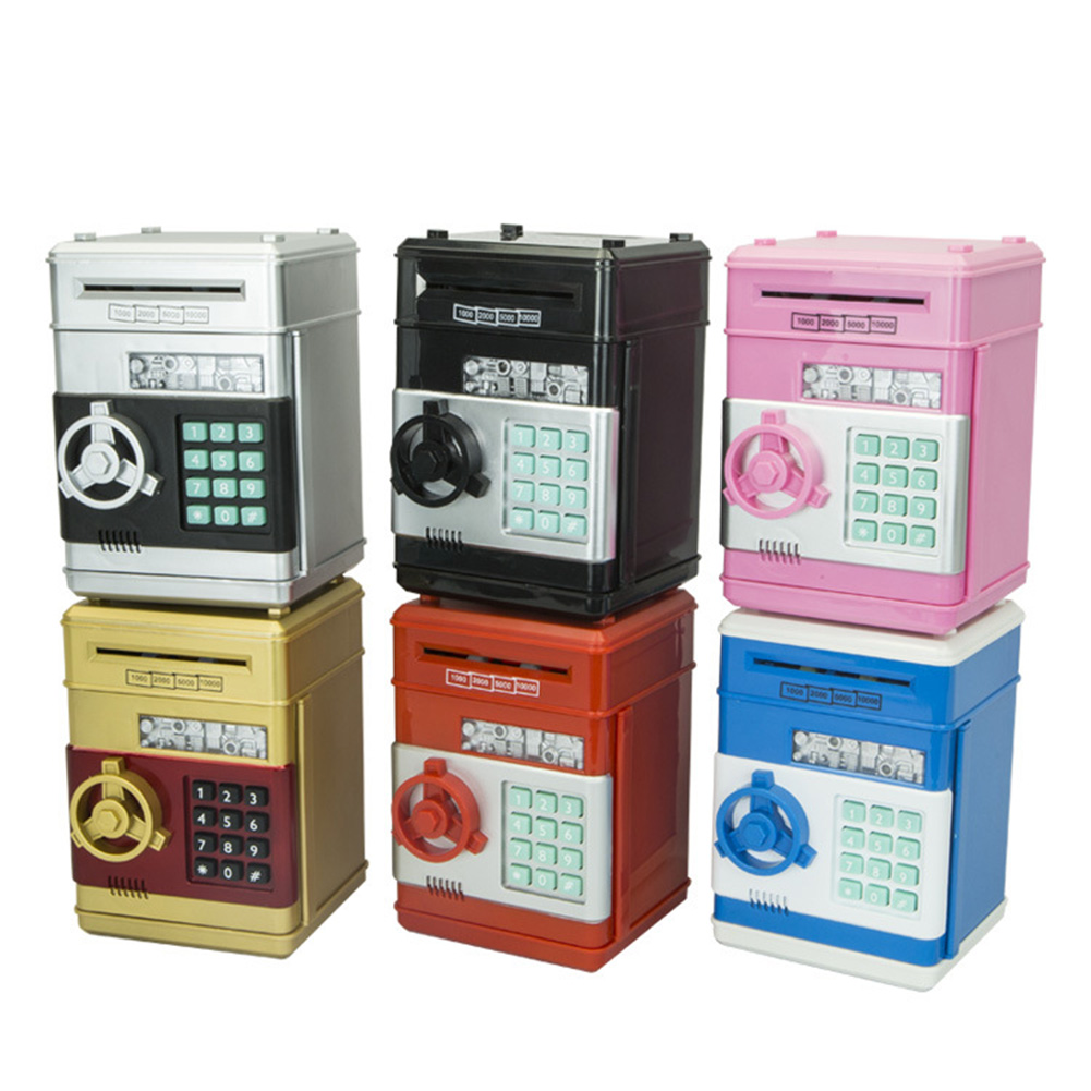 Electronic Piggy Bank Atm, Mini Money Box Safety Password Chewing Coin Cash Deposit Machine Gift For Children Kids/