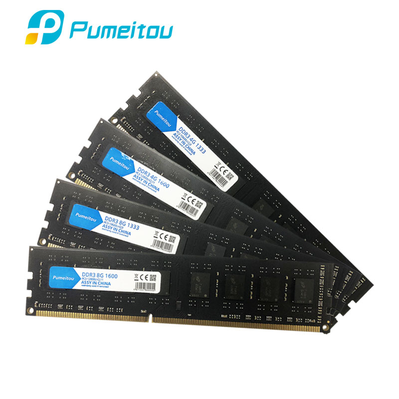 Pumeitou AMD Intel RAM DDR3 2GB 4GB 8GB 1333 1600 MHz Память для рабочего стола 240pin 1,5 V Новый RAMs
