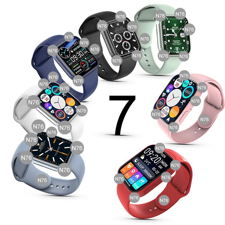 BT Call Full Touch Heart Rate Blood Pressure N76 Smart Watches Smartwatch Wrist Series 7 New Arrivals 2021