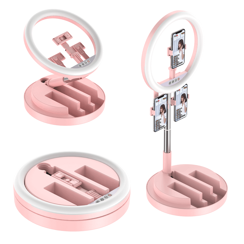 JM03 Led 2385 11 дюймов фотография 3 держатель телефона смартфона перезаряжаемая многоцветная видео Ringlight кольцевой светильник с подставкой