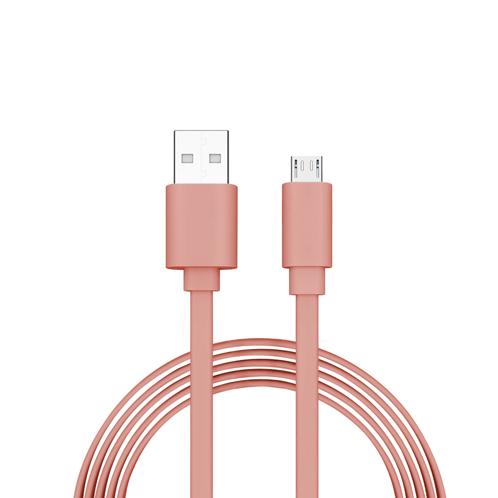 Гуандун оригинальный usb-кабель провод электрический розовый цвет микро плоский ПВХ usb-кабель