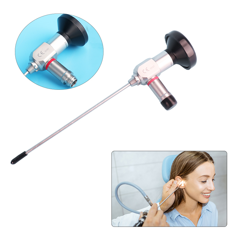 CE Middle Ear Microsurgery ENT Instruments 0/30 Degree 2.7/4mm Endoscope Otoscope