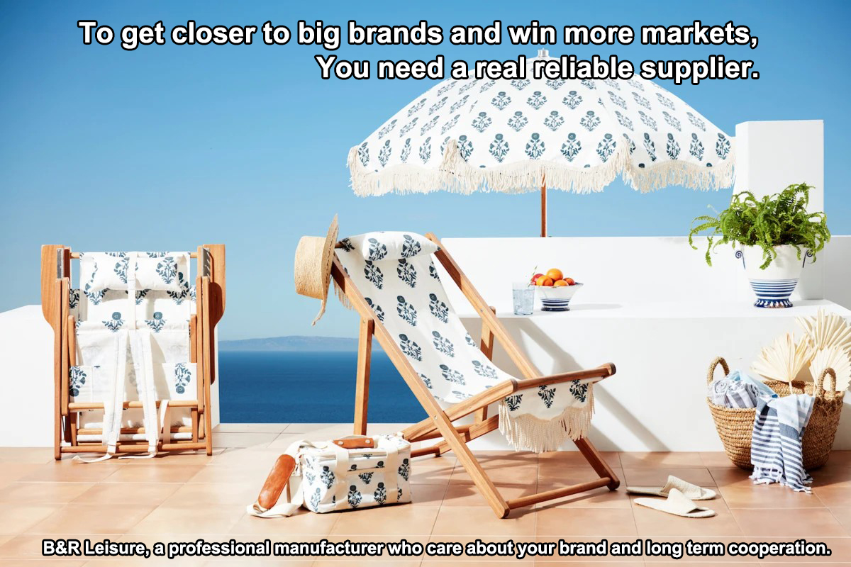 Wholesale Custom Printed Luxury Canvas Fringed Beach Umbrellas With Tassels, Outdoor Wooden Pole  Boho Style Sand Sun Parasol