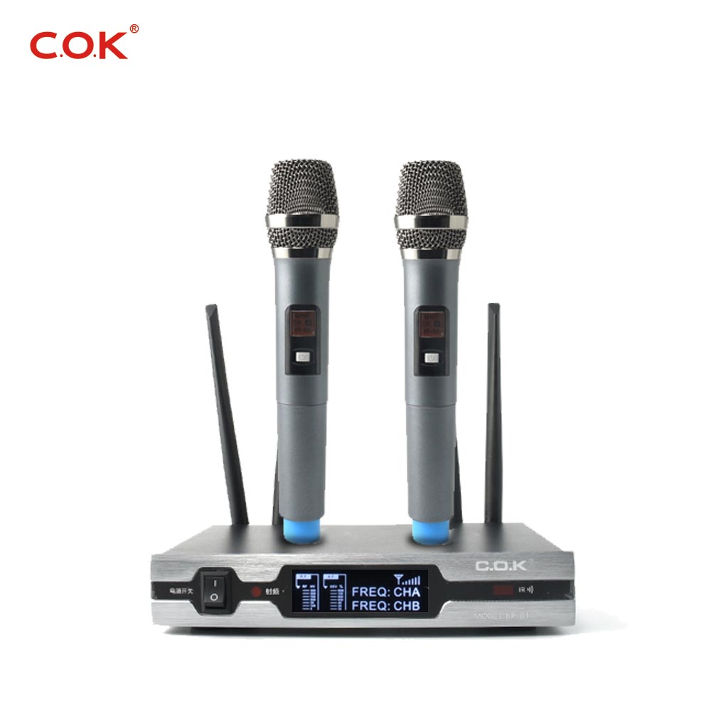 Двухканальный uhf беспроводной профессиональный караоке-набор для дома с ручными беспроводными микрофонами