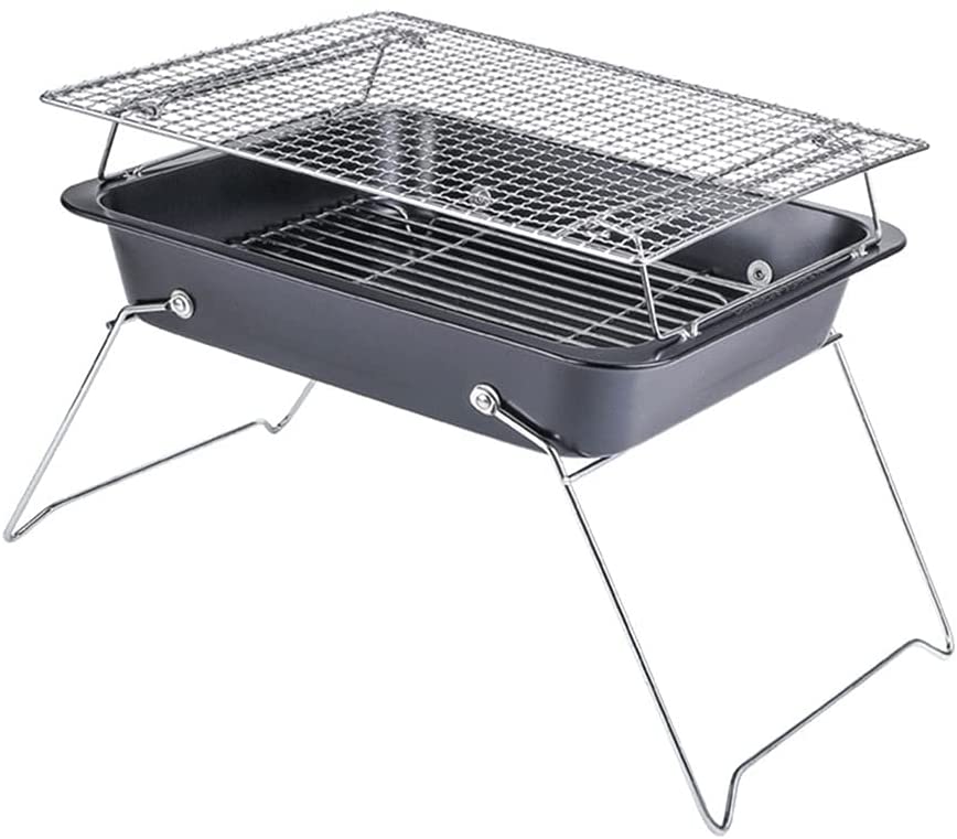Foldable Barbecue Charcoal Grill Portable Charcoal Barbecues Desk Tabletop Outdoor Indoor BBQ for Picnic Garden Terrace Camping