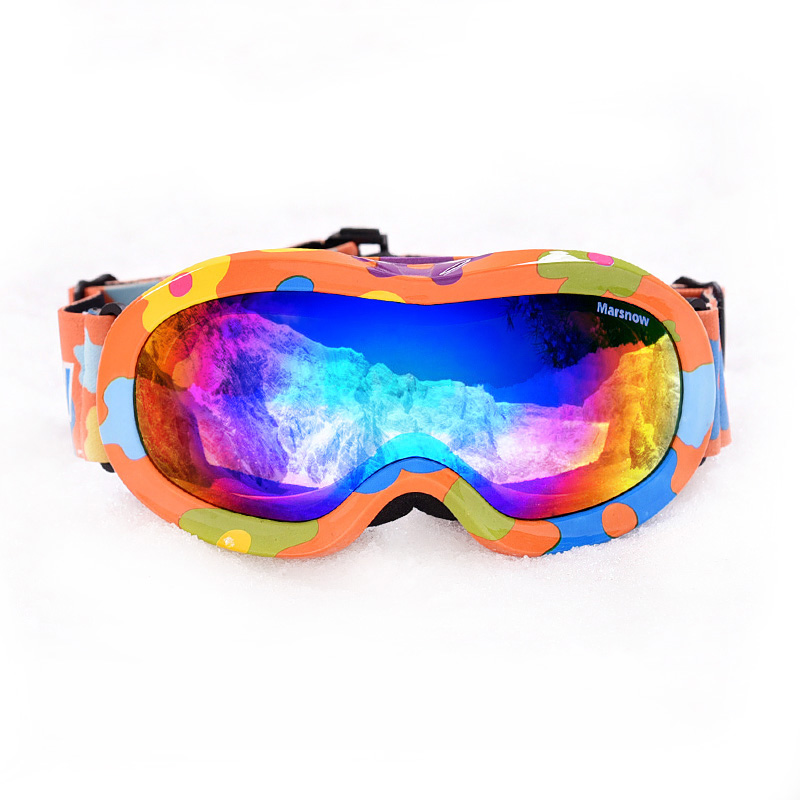 Anti-fog teenagers ski goggles OEM children ski goggles wholesale sports glasses