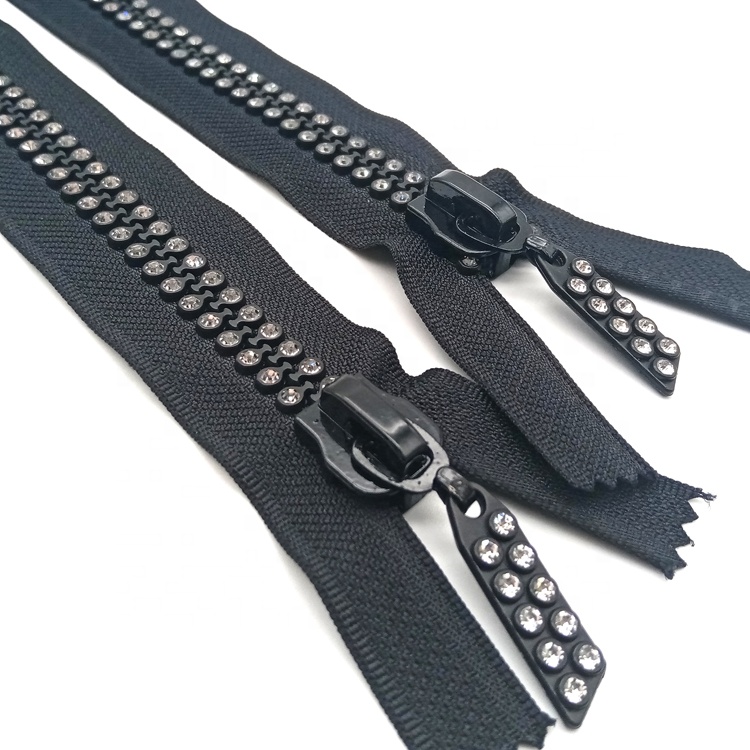 YYX #10 big accessorie diamond stone zipper rhinestones zipper diamond teeth