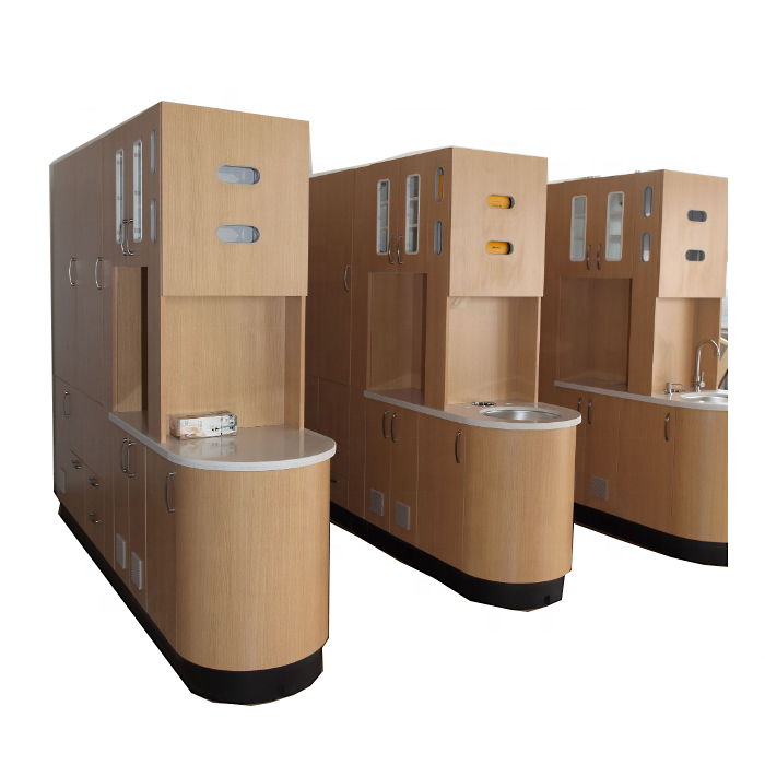 Hospital Dental Equipment Medical Furniture Wooden Bedside Dental Cabinet