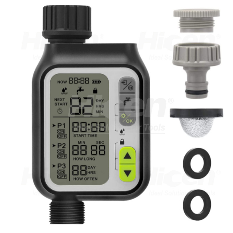 Digital Sprinkler Timer Garden Lawn Hose Timer Irrigation System Controller-3" Screen/Faucet Timer for Garden Lawn