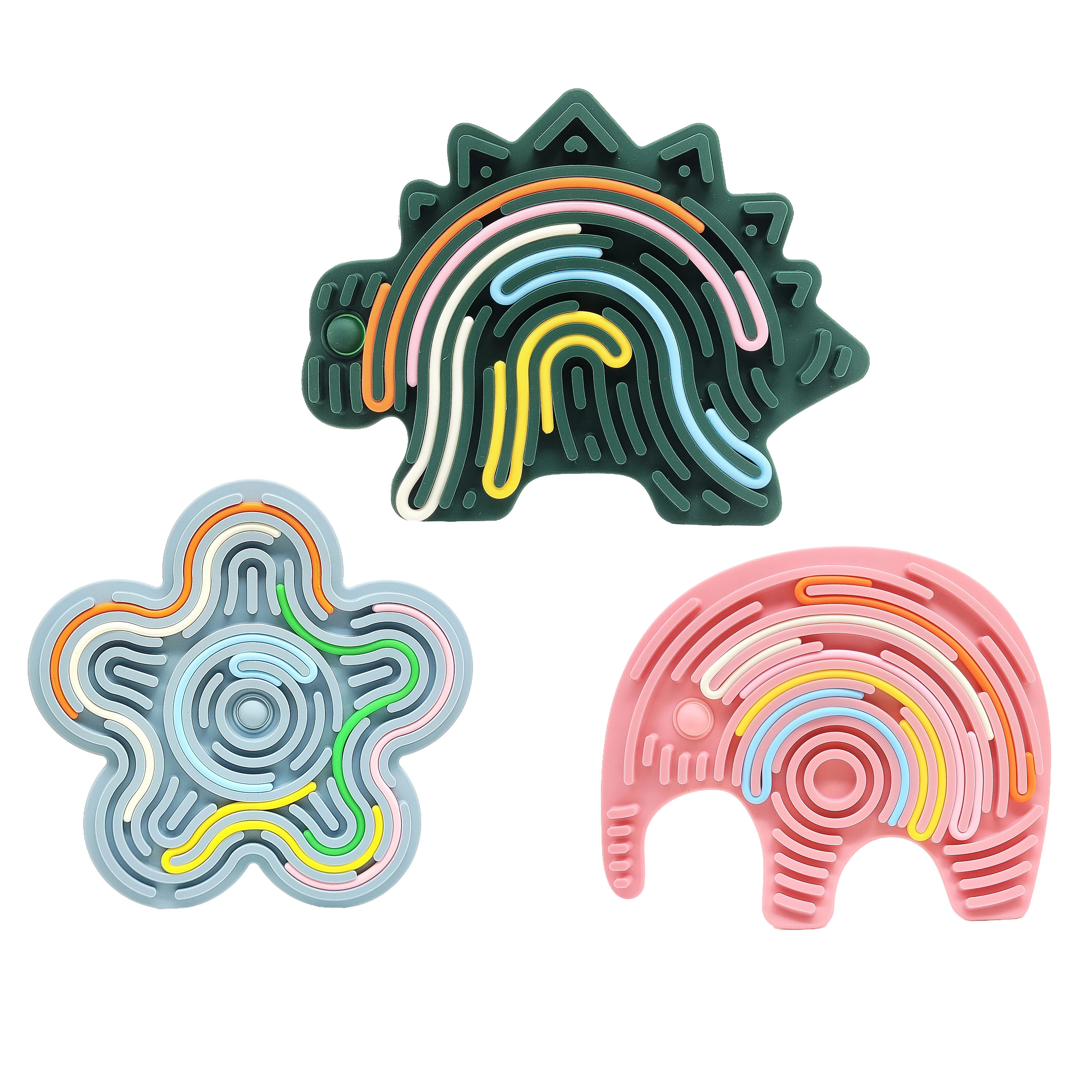2025 Unique Sensory Activity Board for Kids Silicone Fidget Toy for Calming Stress Anxiety ADHD