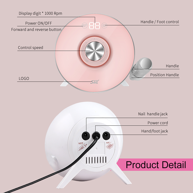 Good Quality M17 Professional Nail Drill Good Quality for Polish & Polishing EU US UK AU Plug Type