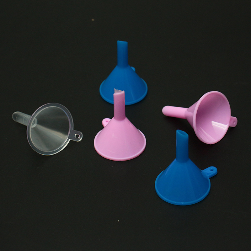 Clear blue pink Plastic Funne PP Plastic Mini Perfume dispensing Funnel