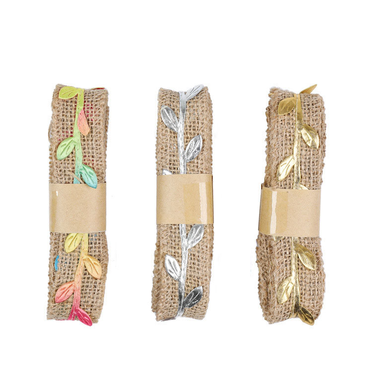 Wedding Party Decor Home Embellishment Twine Ribbonfor Lace Burlap Natural Burlap Ribbon Roll