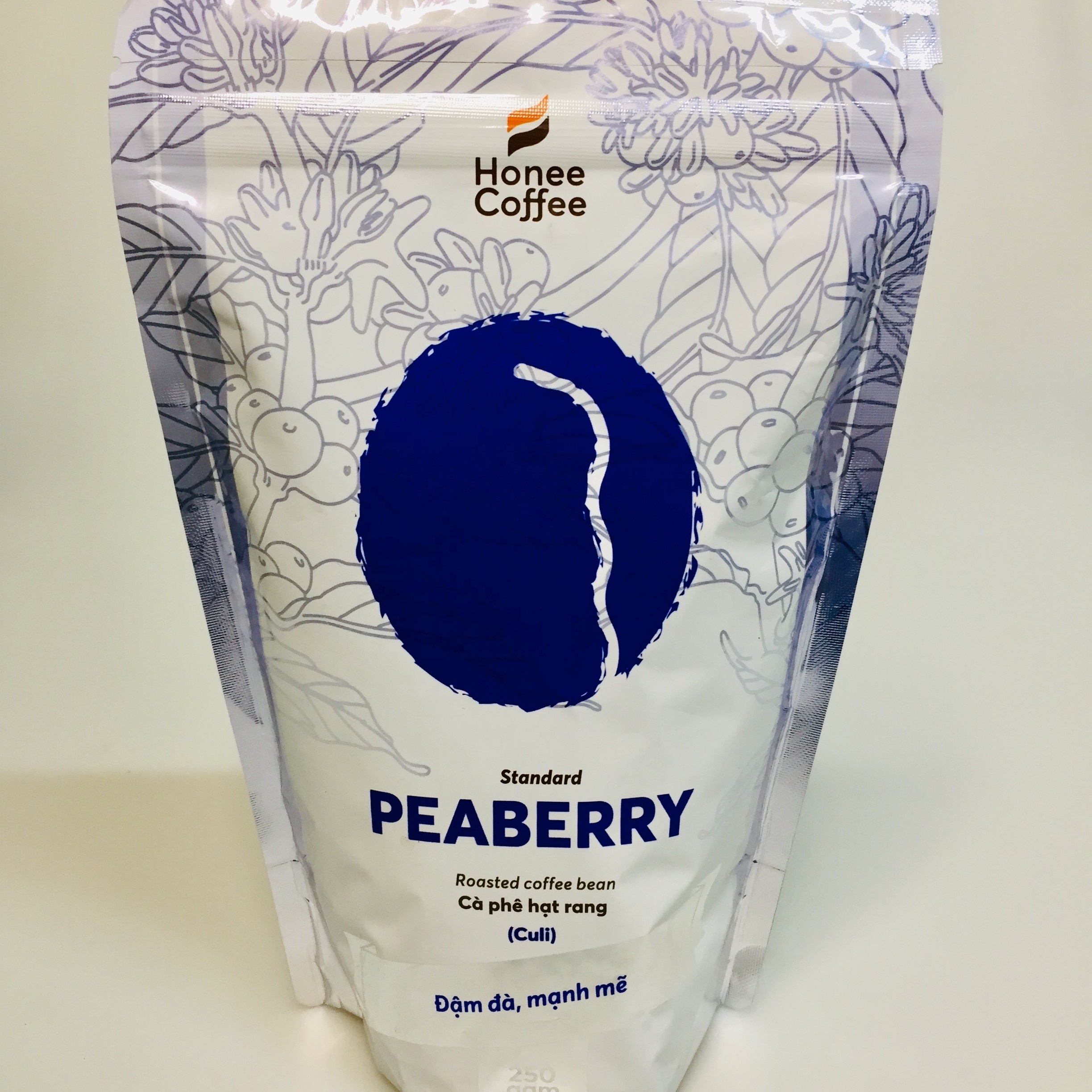 Кофейные зерна Honee 100% Peaberry robusta, Обжарка 250 г