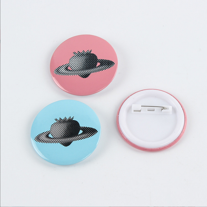 promotional button badges reflective