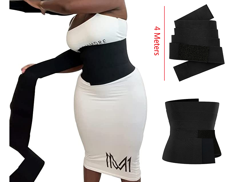 One Size Flat Elastic Tummy Wrap Control Best Ultra Slim Rubber Shaper Neoprene for Waist Trainer Band Bandage