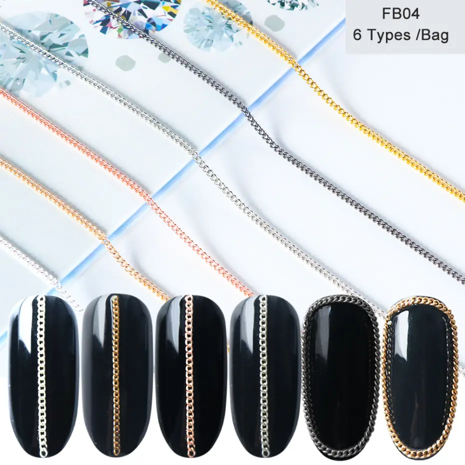 Misscheering Mixed Crystal Strass Caviar Chain 3D Rhinestone Nail Art Decorations Beads DIY Nail Jewelry Box Nail Accessories