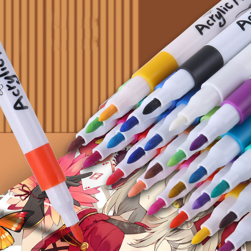 JPS OEM Stationery Wholesale Private label Acrylic Paint Pens Of 60 Colors Acrylic Base Ink Pens For Rock Painting, Glass