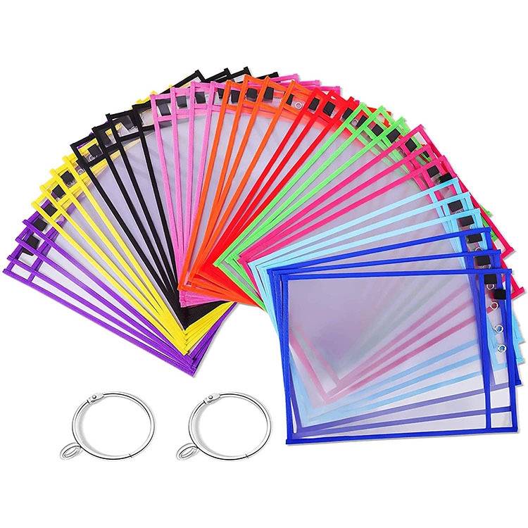 Repeatable Erasing Kindergarten Early Education Supplies Children Homework Guidance A4 Dry Erase Transparent File Bag Folder
