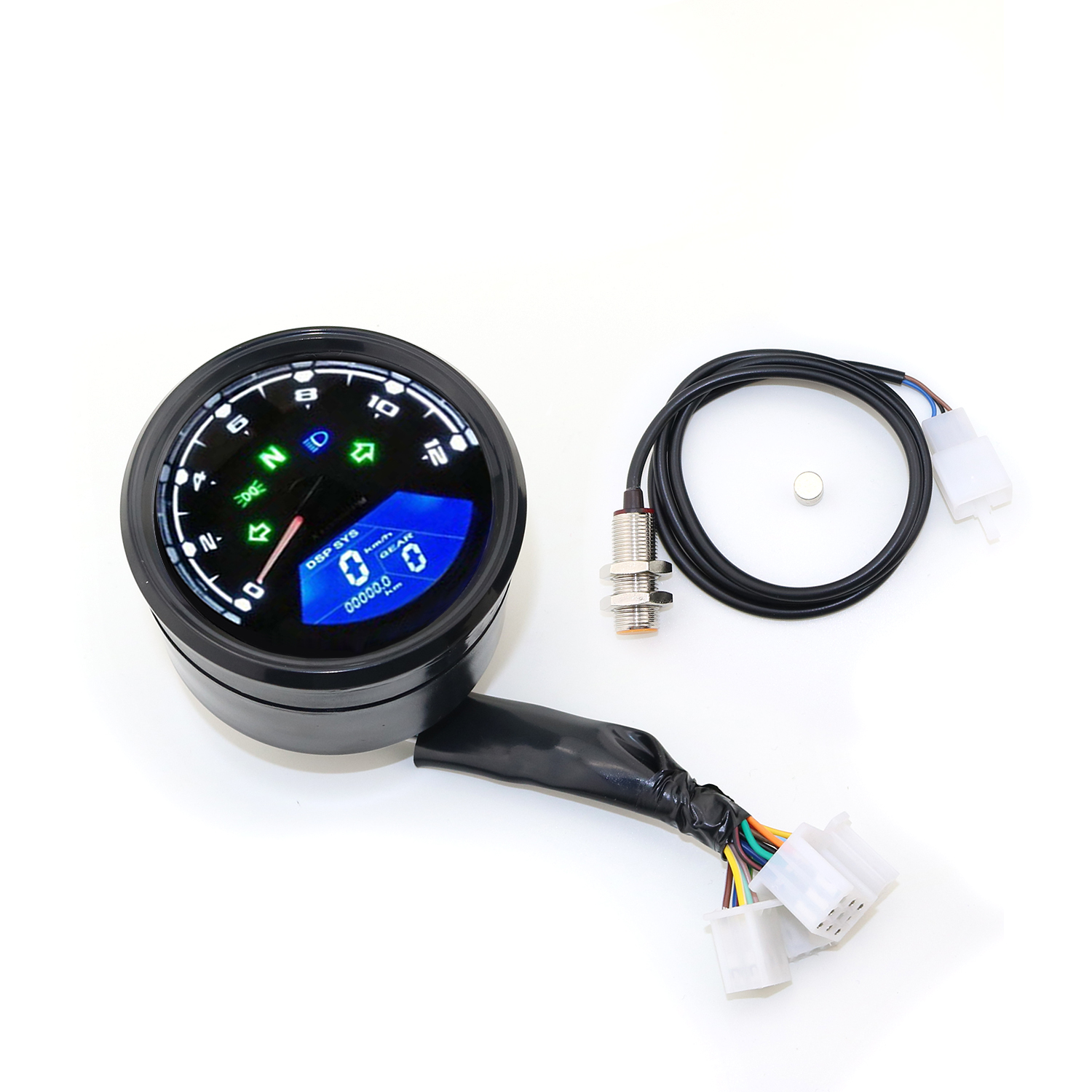 Мотоцикл 12000Rmp Lcd цифровой одометр спидометр тахометр 1/2/4 цилиндр A