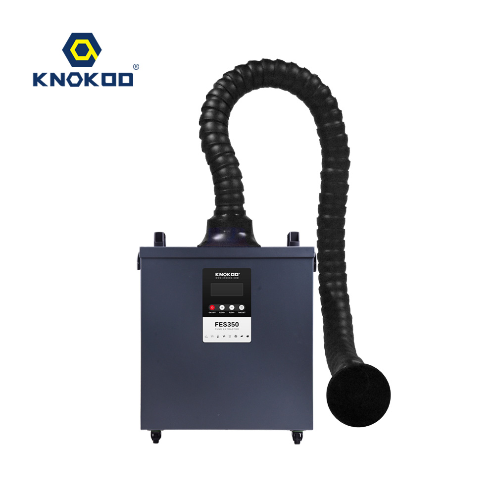 Паяльный Дымопоглотитель KNOKOO FES350, 300 Вт, экстрактор дыма для прогревания для лазерной машины и удаления формальдегида, PM2.5, пыли