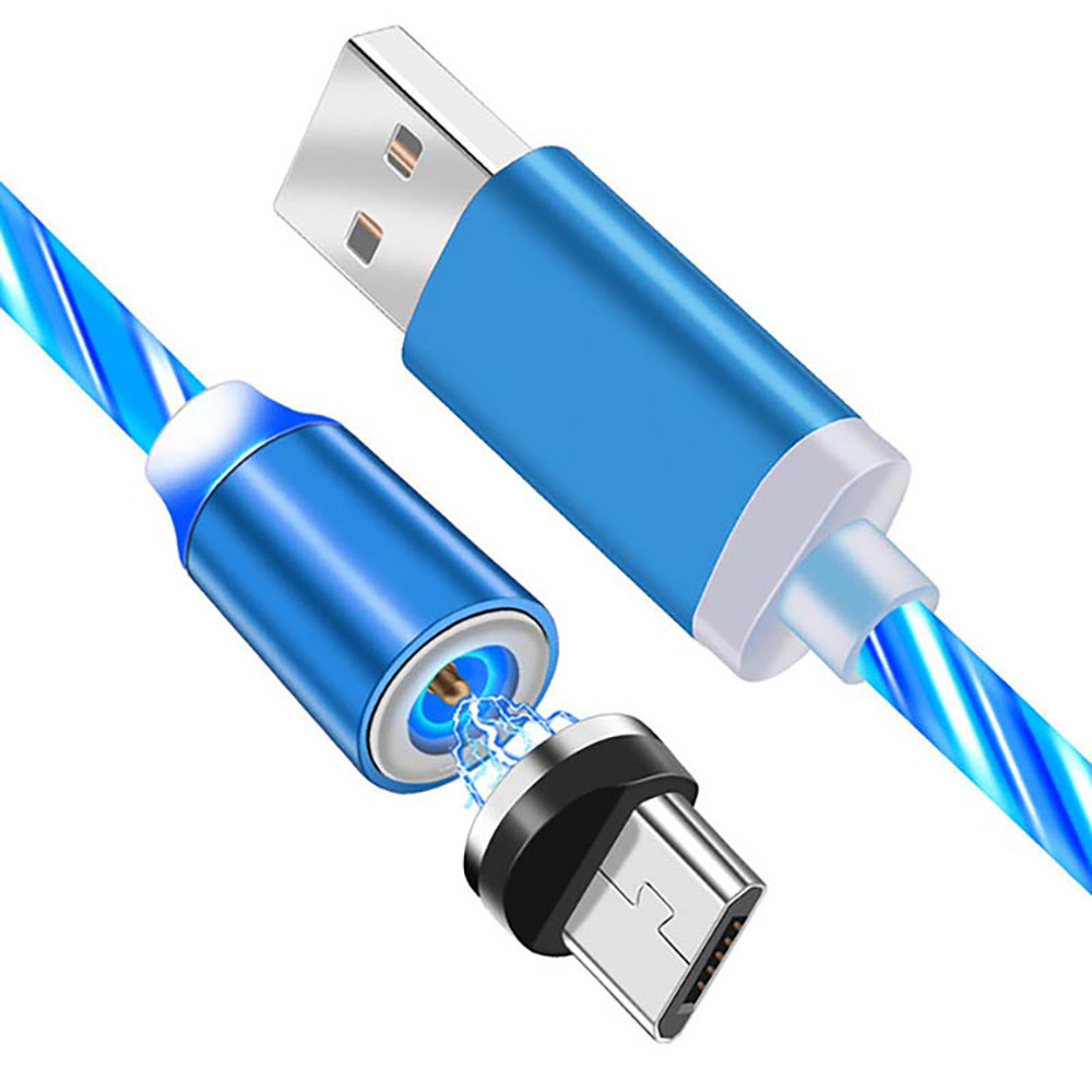 Рекламный светодиодный светящийся Магнитный USB-кабель для быстрой зарядки 3 в 1