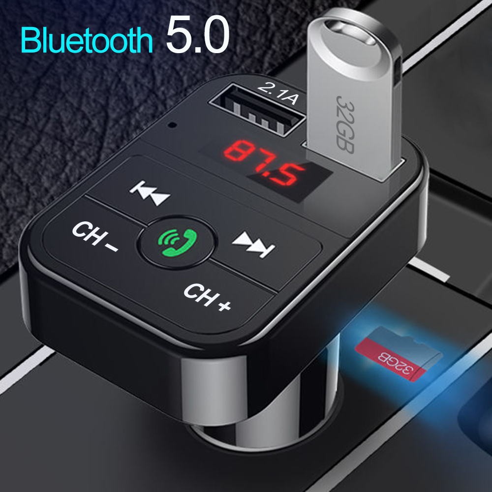 Автомобильный MP3-плеер с Bluetooth, радио, FM-трансмиттером, дисплеем, отображением напряжения, Micro Card, U-Disk, автомобильный комплект громкой связи, зарядка через USB