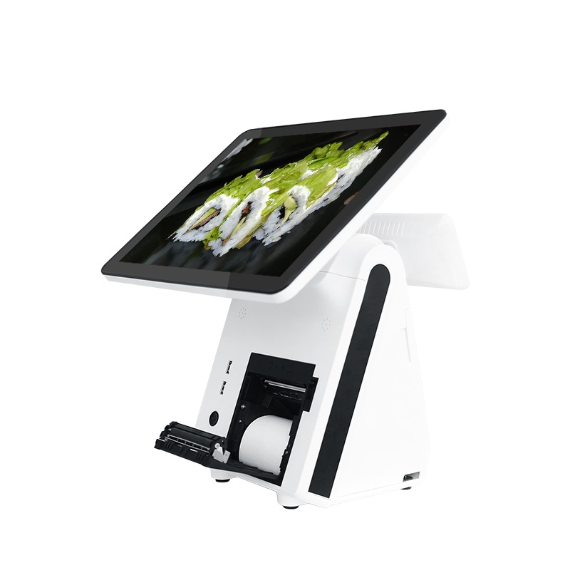 15,6 inch pos системы супермаркет платёжный терминал для оплаты емкостный сенсорный экран все в одном pos терминал со встроенным принтер