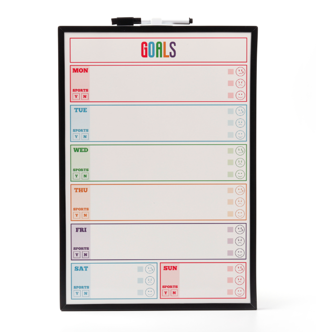 Hanging School plastic frame magnetic custom printing dry erase whiteboard
