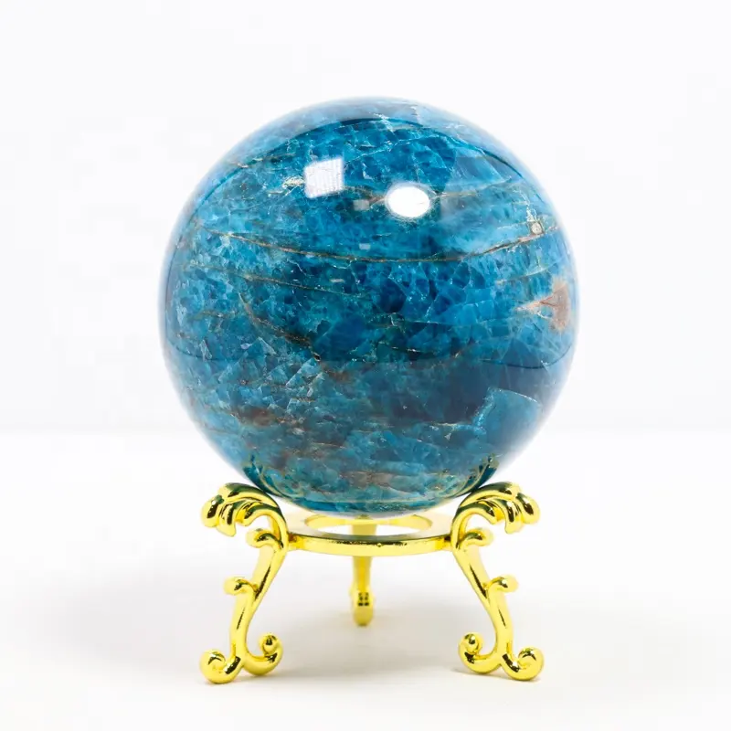 Crystals Healing Stones Ball Apatite Sphere Reiki Stone Crafts  For Meditation