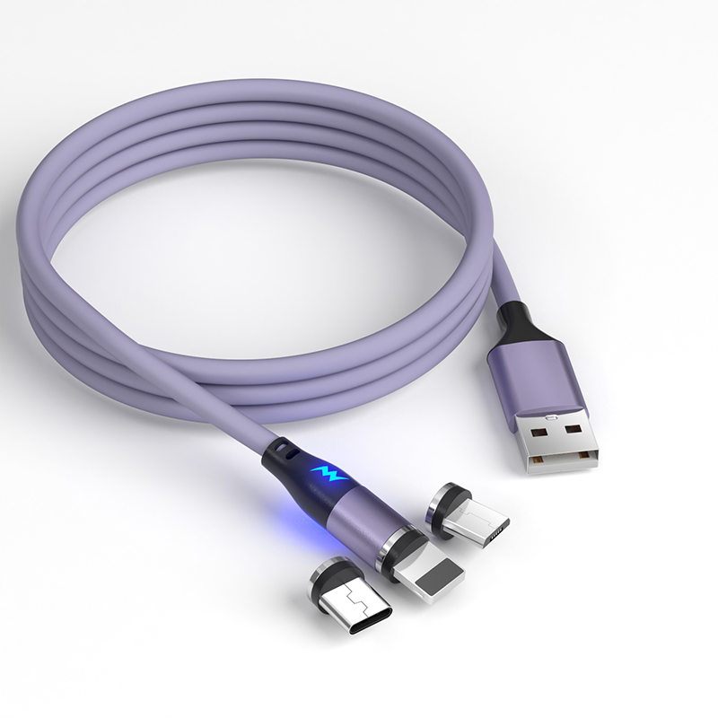 Оптовая продажа на складе 3 в 1 Магнитный зарядный кабель micro usb type c для быстрой зарядки Магнитный usb кабель