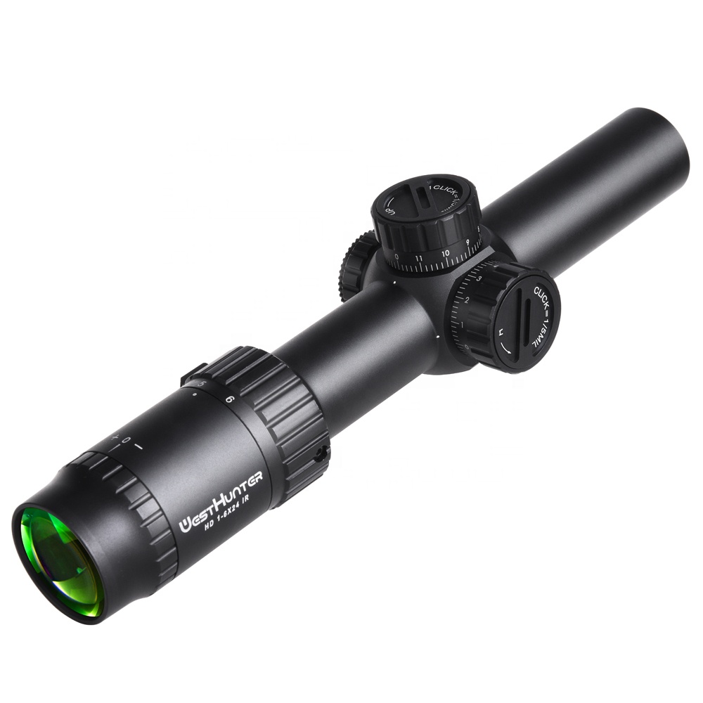 Высококачественный Тактический охотничий прицел WESTHUNTER HD 1-6X24 IR с красной и зеленой подсветкой, компактный прицел, пневматический пистолет, прицел для стрельбы