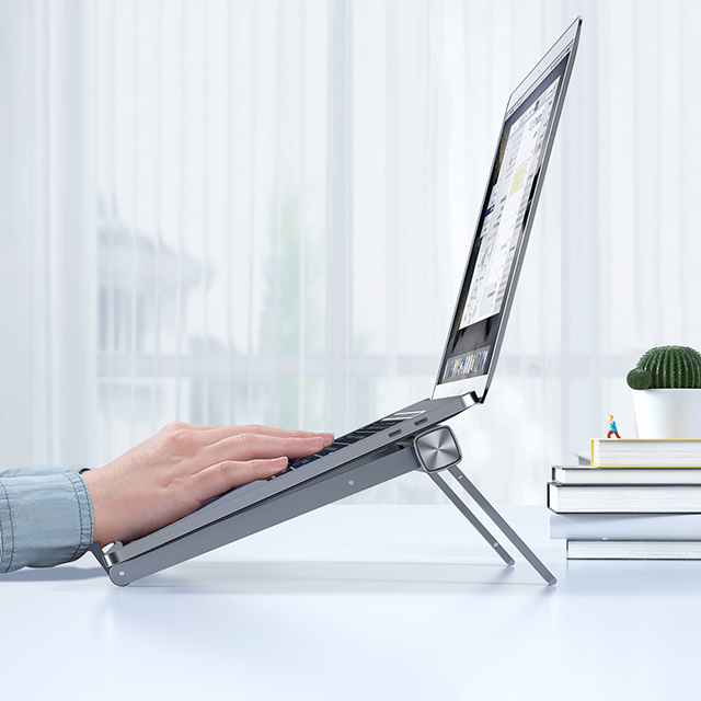 Free Shipping Essager Aluminum Laptop Stand Portable Laptop Stand for Desk Adjustable Height