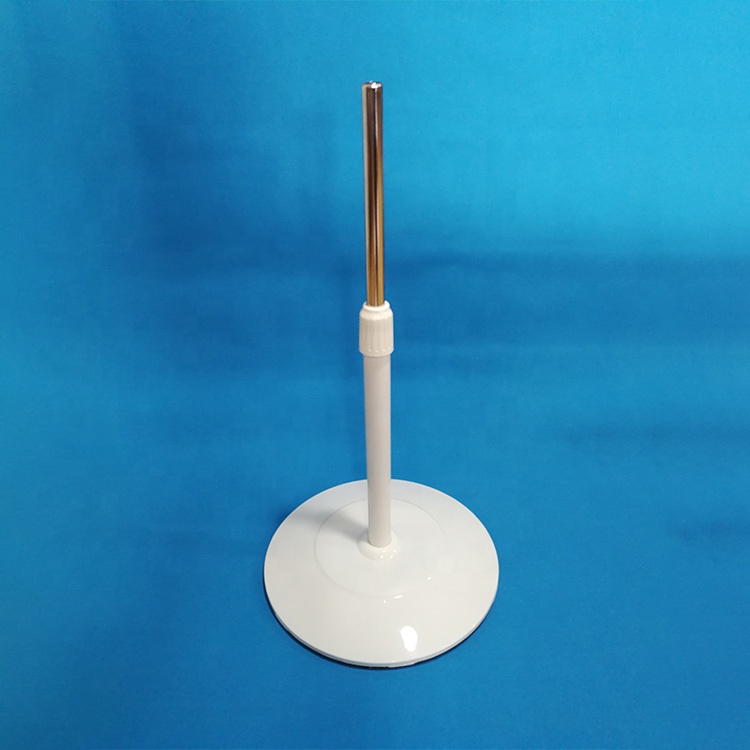 White Adjustable Height Round Stand Fan Base Spare Part Column With Hex Screw Washer